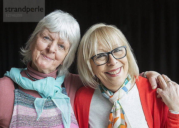 Portrait smiling  confident senior women friends