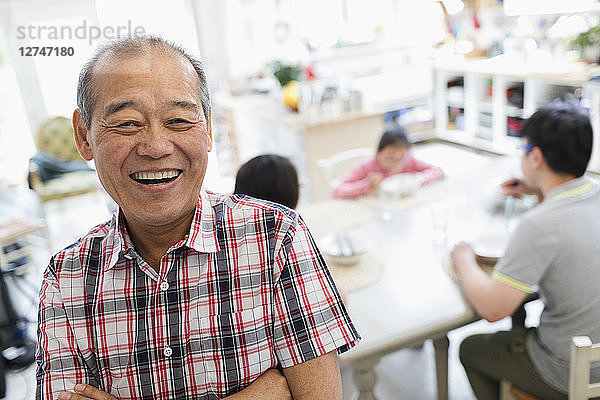 Portrait happy senior man