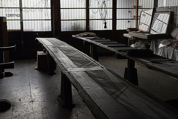 Japanische traditionelle Edo Komon Werkstatt