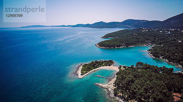 Croatia  Cres  Adriatic Sea  Aerial view