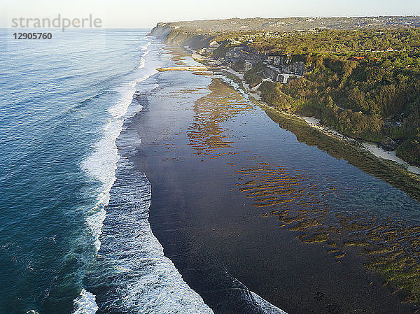 Indonesia  Bali  Aerial view of Green Bowl beach