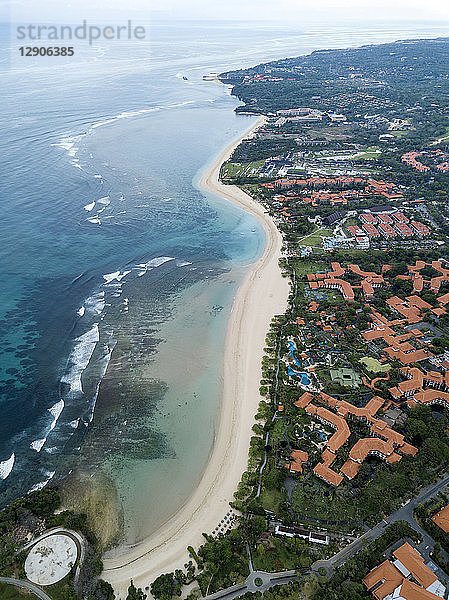 Indonesia  Bali  Aerial view of Nusa Dua beach