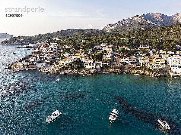 Spain  Balearic Islands  Mallorca  Aerial view of Bay of Sant Elm