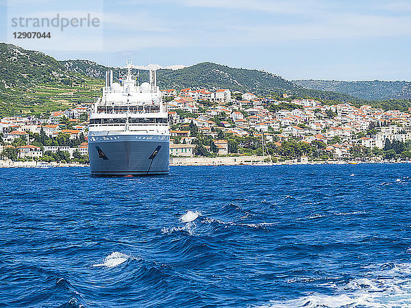Croatia  Adriatic coast  Dalmatia  Murvica  Cruise liner