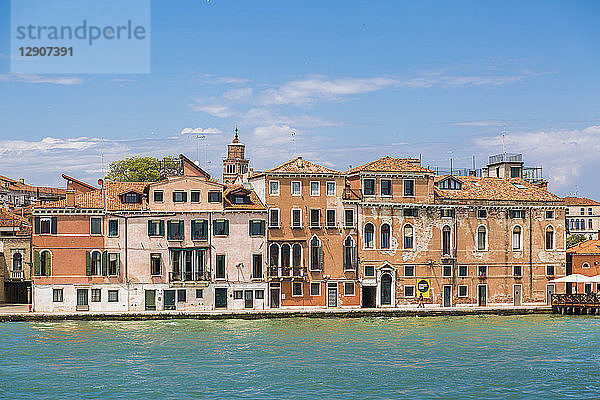Italy  Venice  row of houses seen from the lagoon