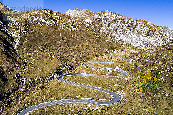 Switzerland  Grisons  Swiss Alps  Parc Ela  Julier pass  aerial view