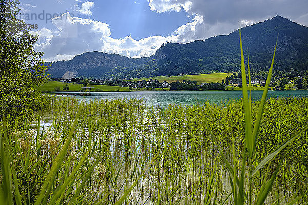 ustria  Tyrol  Vorderthiersee  View of Thiersee Lake