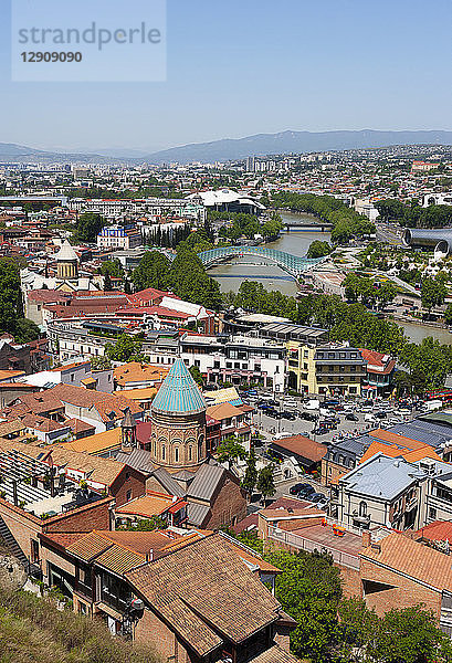 Georgia  Tbilisi  City view with Kura river