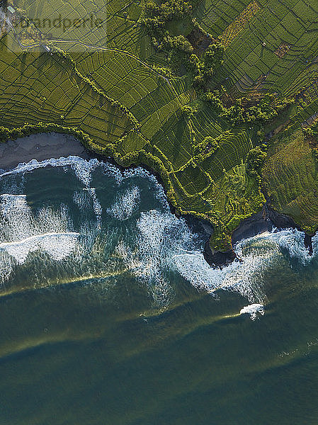 Indonesia  Bali  Kedungu  Aerial view of Kedungu Beach