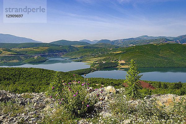 Albania  Kukes  County  Fierza reservoir  Drin river