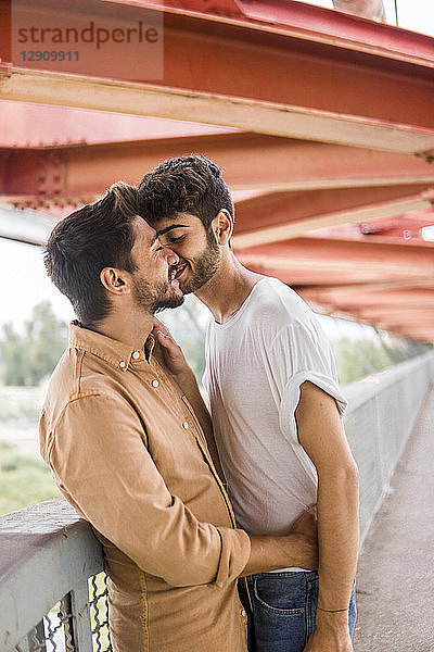 Young gay couple in love