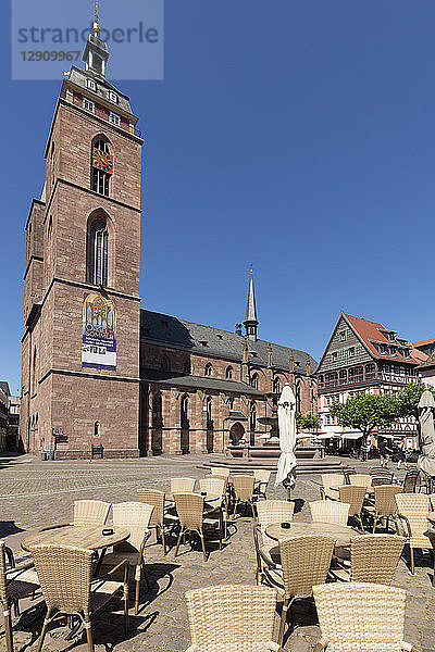 Germany  Rhineland-Palatinate  Neustadt an der Weinstrasse  Market square  collegiate church