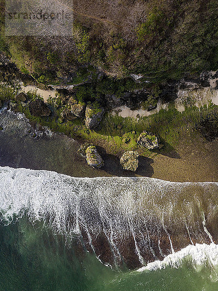 Indonesia  Bali  Padang  Aerial view of Thomas beach
