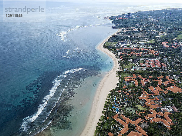 Indonesia  Bali  Aerial view of Nusa Dua beach