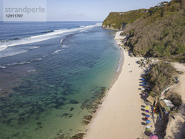 Indonesia  Bali  Aerial view of Melasti beach
