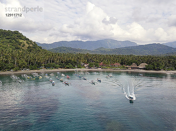 Indonesia  Bali  Aerial view of beach