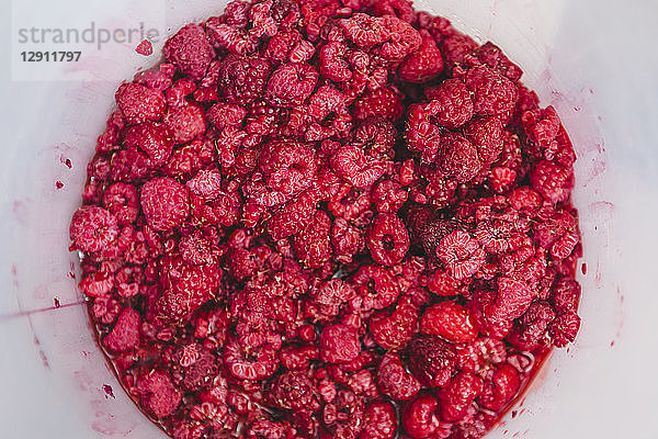 Raspberries for making ice cream