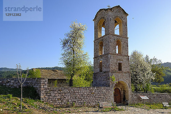 Albania  Qark Korca  Voskopoje  Kisha e Shen Merise  St. Mary's Church  bell tower