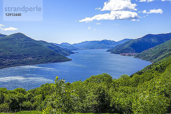 Switzerland  Ticino  View to Lago Maggiore