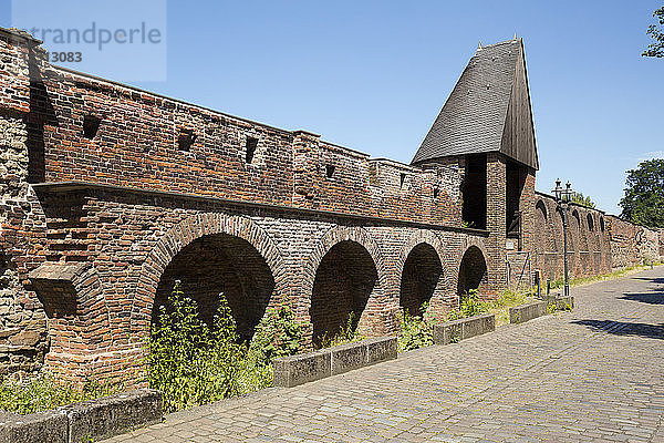 Germany  Duisburg  view of historical town wall