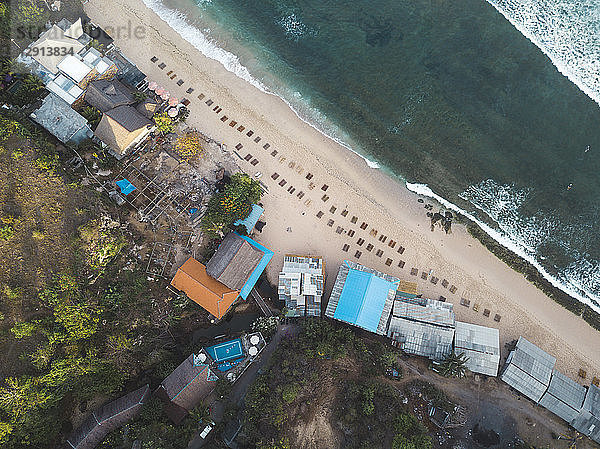 Indonesia  Bali  Aerial view of Balangan beach from above