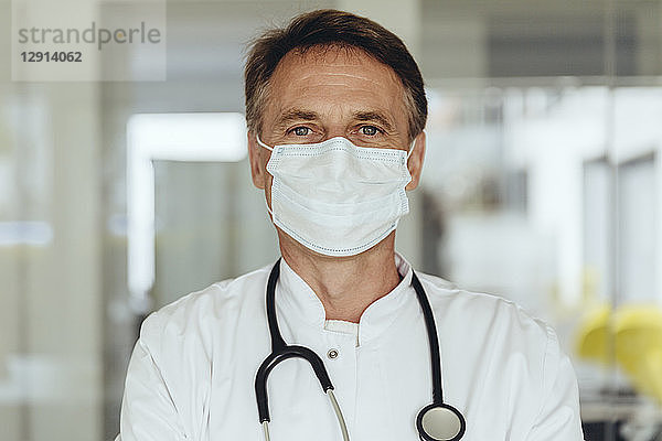 Portrait of a doctor  wearing surgical mask