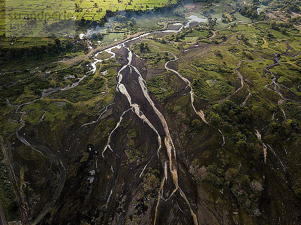Indonesia  Bali  Aerial view of river