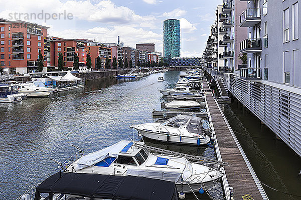 Germany  Hesse  Frankfurt  Westhafen  modern residential houses