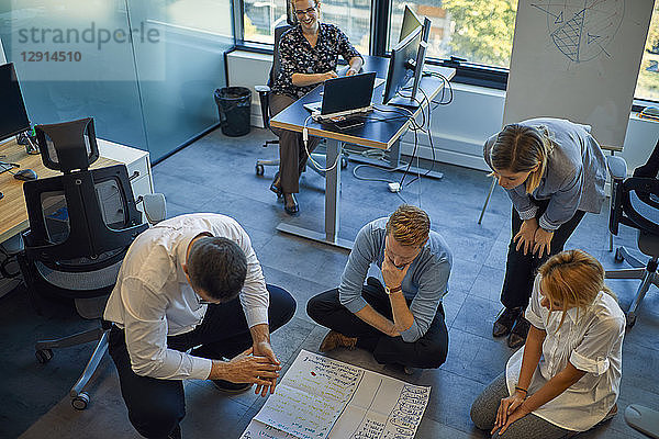 Business team brainstorming in office