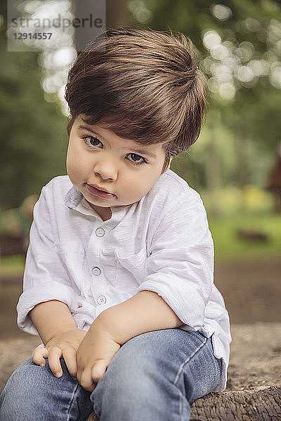 Toddler with begging face