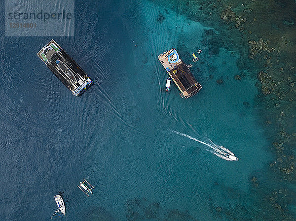 Indonesia  Bali  Aerial view of bathing platform