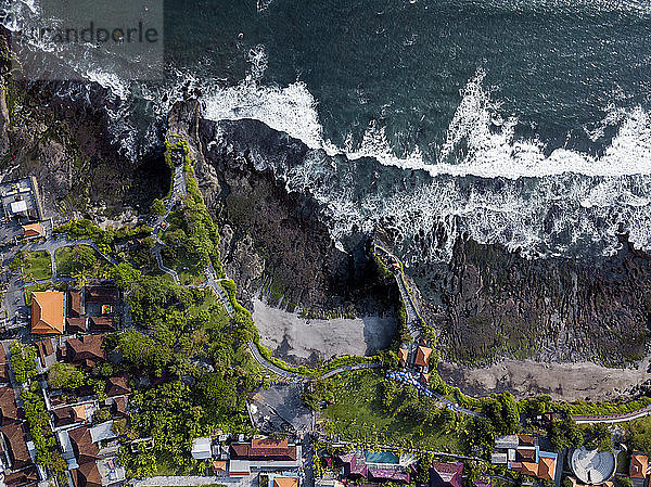 Indonesia  Bali  Aerial view of Tanah Lot temple
