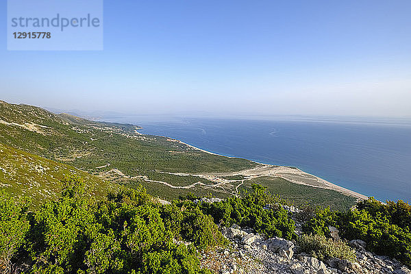 Albania  Ionean sea  Albanian Riviera  view from Llogara Pass