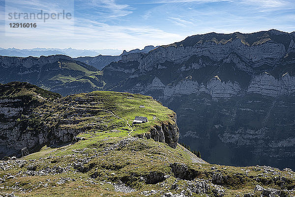 Switzerland  Appenzell  Alp Chlus on Zisler mountain in the Appenzell Alps