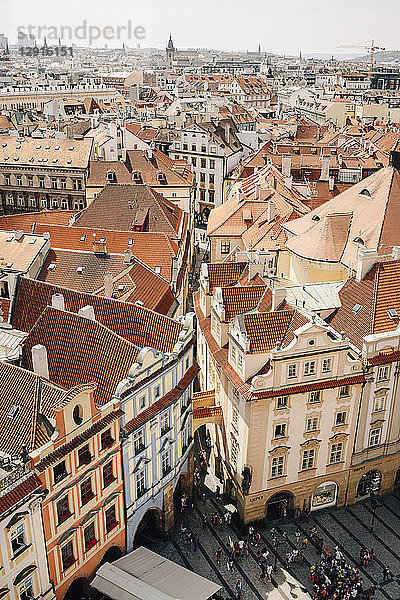 Czechia  Prague  cityscape seen from the old town hall