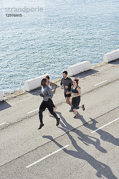 Group of people jogging