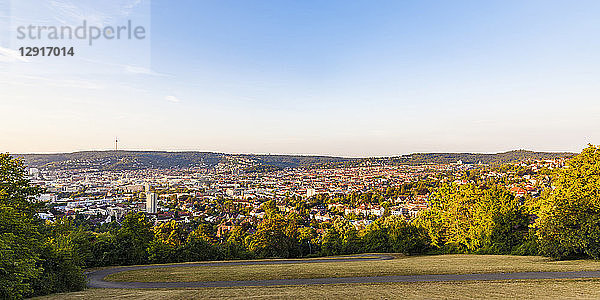 Germany  Baden-Wuerttemberg  Stuttgart  View from Gaehkopf  Panoramic view