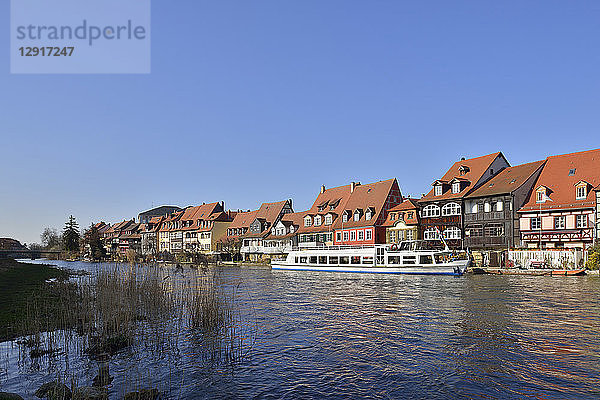 Germany  Bamberg  view of Little Venice with Regnitz in the foreground