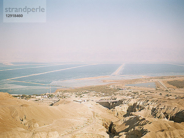 Aussicht auf Wüste und Meer  Eilat  Südlicher Bezirk  Israel