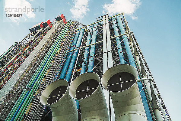 Blick von außen auf das Pompidou Center  Paris  Frankreich