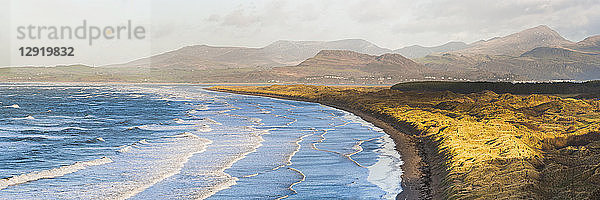 Harlech Beach  Snowdonia National Park  Gwynedd  Nordwales  Wales  Vereinigtes Königreich  Europa