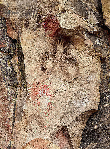 Cueva de las Manos  UNESCO-Weltkulturerbe  Rio Pinturas-Schlucht  Provinz Santa Cruz  Patagonien  Argentinien  Südamerika
