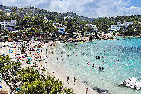 Strand Playa De Portinatx  Ibiza  Balearische Inseln  Spanien  Mittelmeer  Europa
