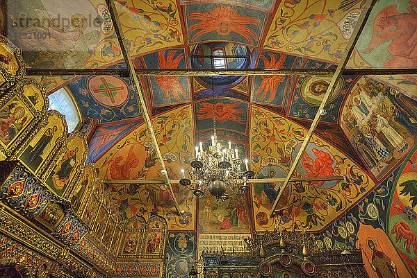 Deckenfresken  Basilius-Kathedrale  Roter Platz  UNESCO-Weltkulturerbe  Moskau  Russland