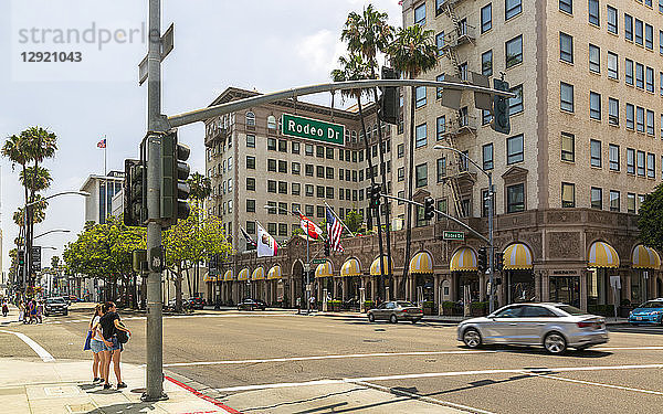 Rodeo Drive  Beverly Hills  Los Angeles  Kalifornien  Vereinigte Staaten von Amerika  Nord-Amerika