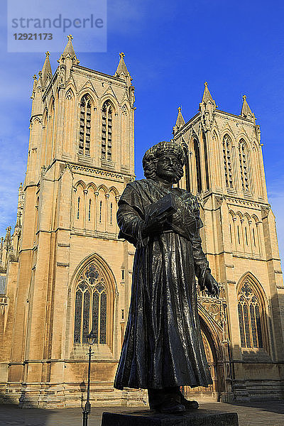 Rajah Rammohun Roy und die Kathedrale von Bristol  Bristol  England  Vereinigtes Königreich  Europa