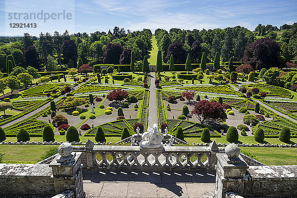 Drummond Castle Gardens  Perthshire  Schottland  Vereinigtes Königreich  Europa