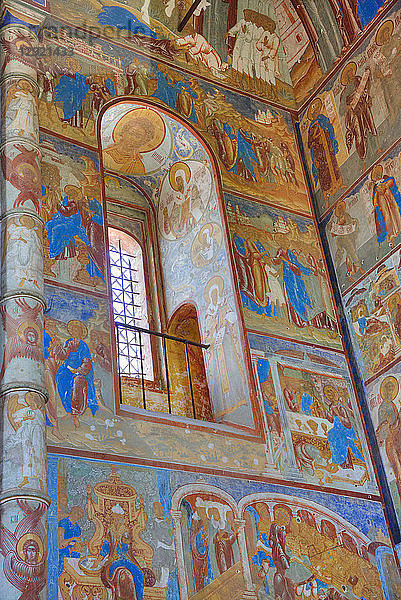 Fresken  Auferstehung Christi Tor-Kirche  Kreml  Rostow Welikij  Goldener Ring  Gebiet Jarsolawl  Russland