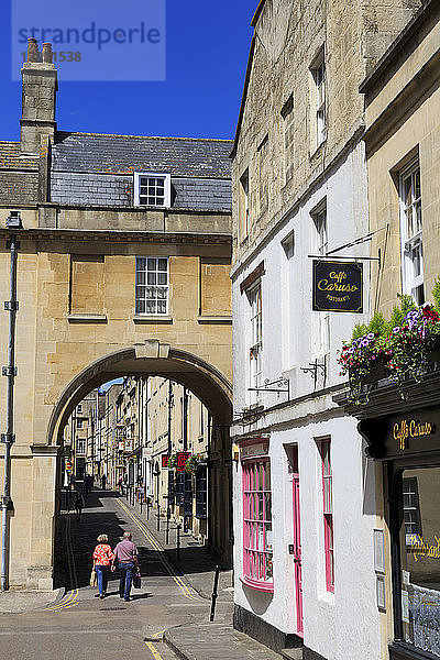 Queen Street  City of Bath  Somerset  England  Vereinigtes Königreich  Europa