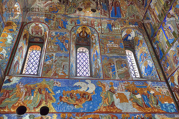 Fresken  Kirche des Heiligen Johannes des Theologen  Kreml  Rostow Welikij  Goldener Ring  Gebiet Jaroslawl  Russland